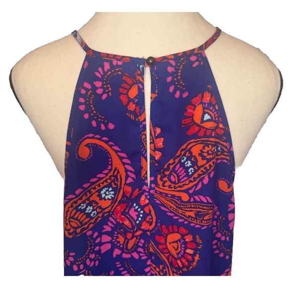 Everly Anthropologie Colorful PAISLEY FLORAL Flowy Polyester Tank Top Size Large - Picture 5 of 10